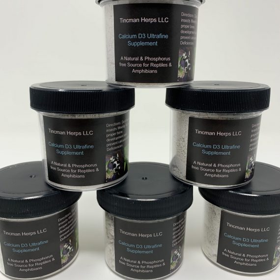 New Tincman Herps Ultrafine Calcium/D3 Supplement 3 oz (Dual Sourced)